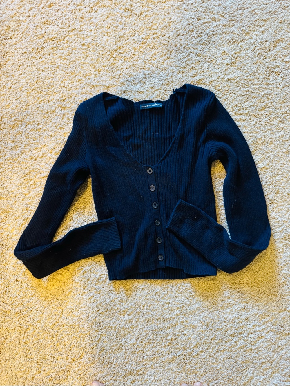 Brandy Melville Black Ribbed sweater